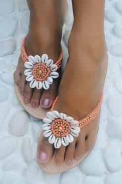 Hot Lava Slippers Flower Power Koraal