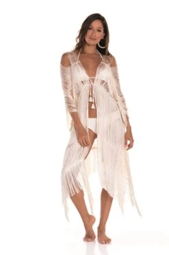 Milonga Arezzo Fringe Tuniek Ivoor