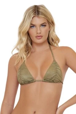 Pilyq Swim Euphoria Goude Triangel Bikini Top