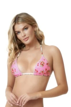 Pilyq Swim Strawberry Fields Omkeerbare Triangel Bikini Top