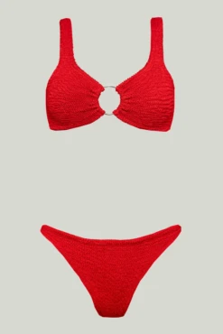 Paramidonna Geribblede Bralette Bikini Rood