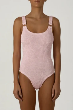 Paramidonna Geribbeld Badpak Licht Roze