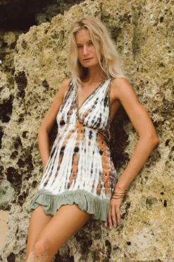 Beach Fashion Only Label Aro Kort Tie Dye Jurkje