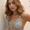 Cosita Linda Eclectic Paisley Halter Bikini Top