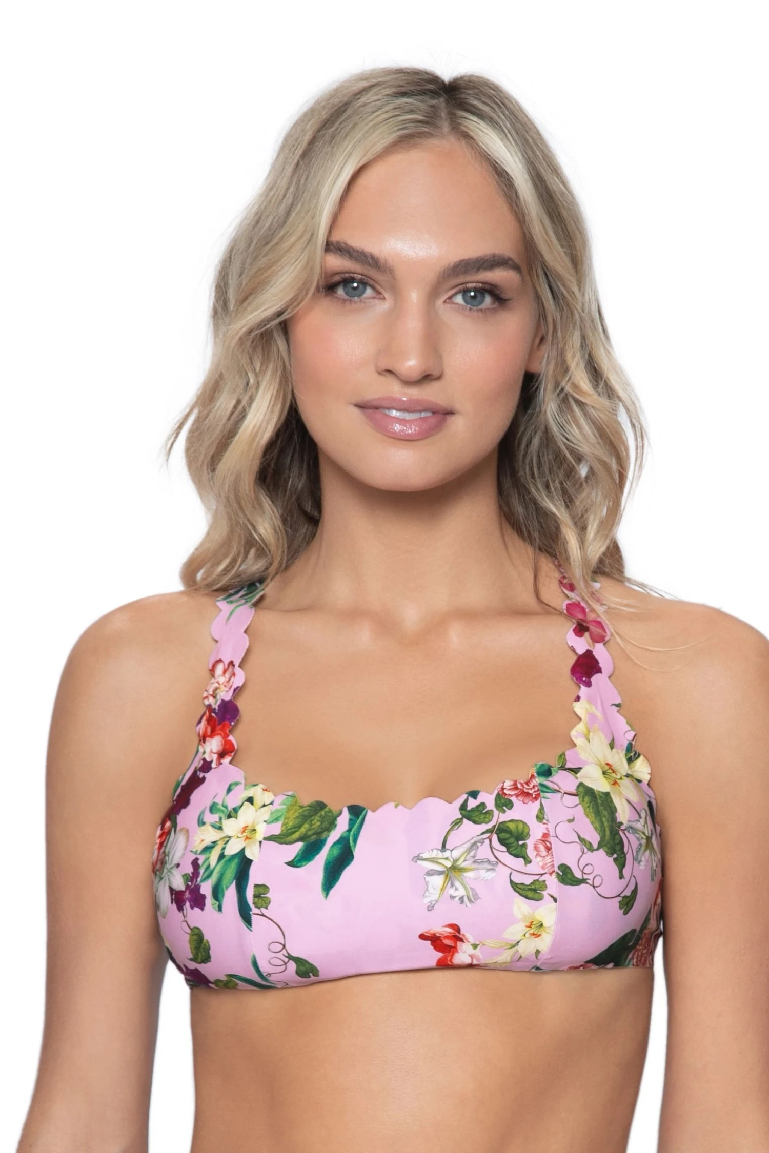 Pilyq Swim Summer Hibiscus Omkeerbare Halter Bikini Top - Afbeelding 2