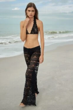 Pilyq Swim Midnight Kanten Strand Broek Zwart