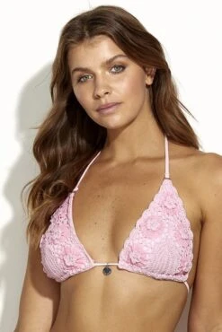 Panos Emporio Kandia Crochet Bikini Top Licht Roos