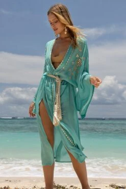 Miss June Kimono Bethany Turquoise