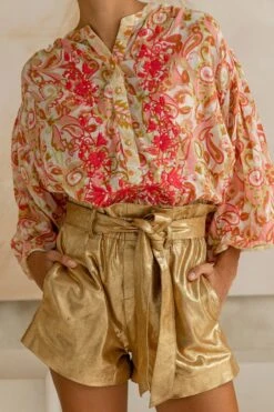 Miss June Short Glitter Goud